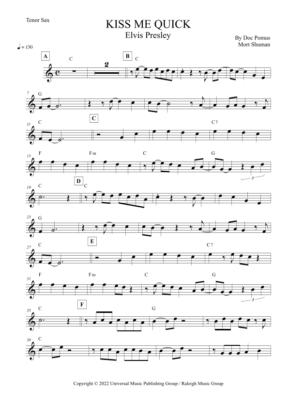 Kiss Me Quick (arr. Leo Silva)