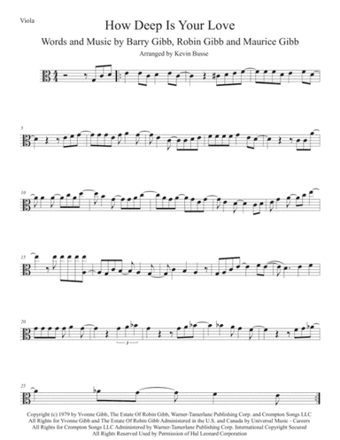 How Deep Is Your Love  from the Motion Picture SATURDAY NIGHT FEVER (arr. Kevin Busse)
