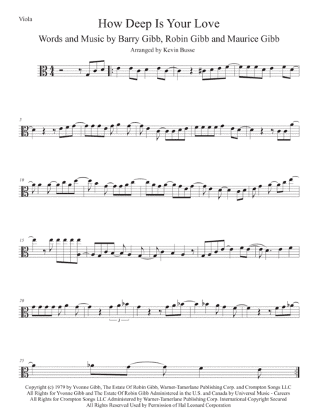 How Deep Is Your Love  from the Motion Picture SATURDAY NIGHT FEVER (arr. Kevin Busse)