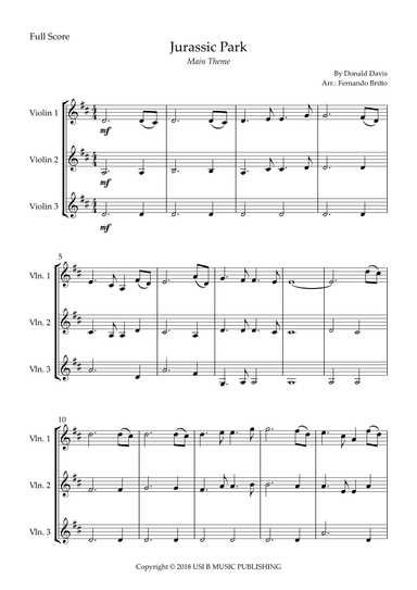 Jurassic Park Iii (arr. Fernando Britto)