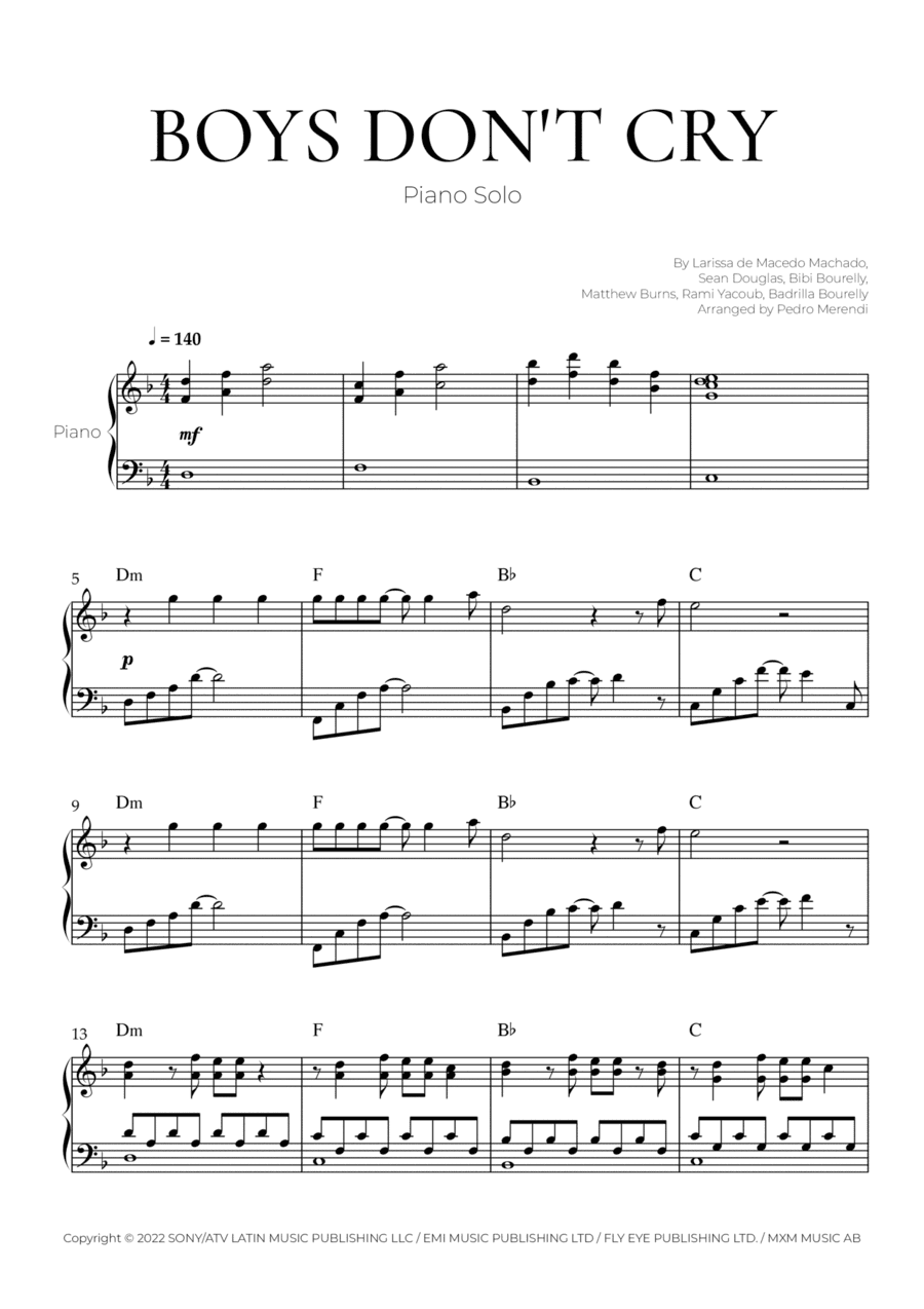 Boys Don't Cry (arr. Pedro Merendi)