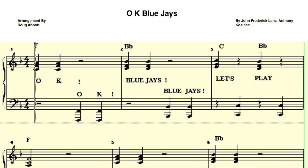 O K Blue Jays (arr. Doug Abbott)