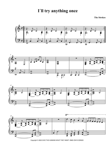I'll Try Anything Once (arr. Bruno Malaguti)