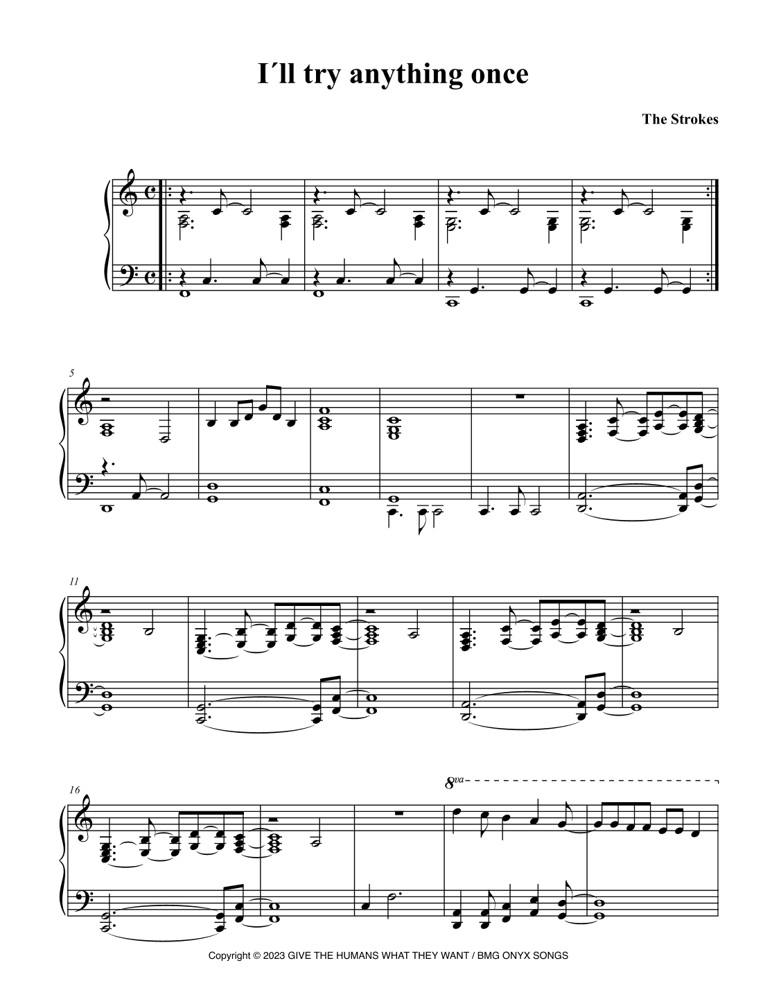 I'll Try Anything Once (arr. Bruno Malaguti)