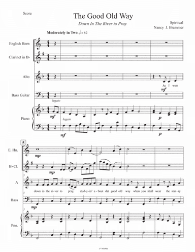 The Good Old Way - Woodwind Duo with Alto Voice, Piano and Bass (arr. Nancy J. Brammer)