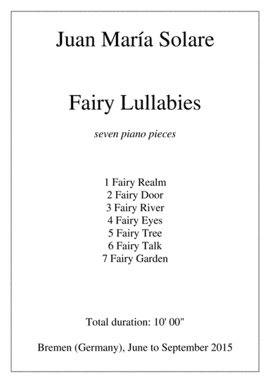 Fairy Lullabies [7 piano pieces]