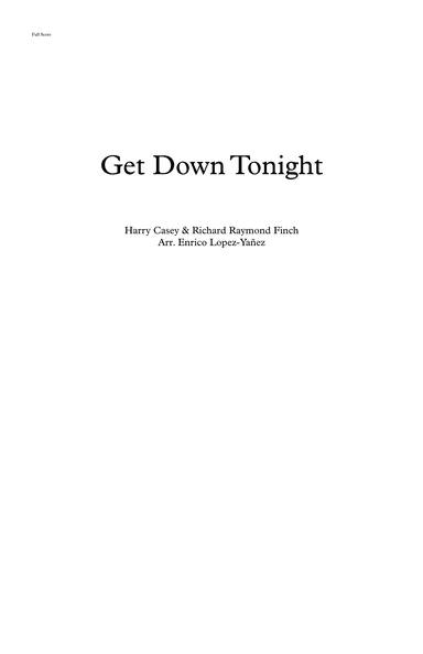 Get Down Tonight (arr. Enrico Lopez-Yañez)