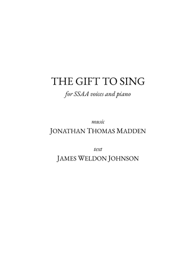 The Gift to Sing