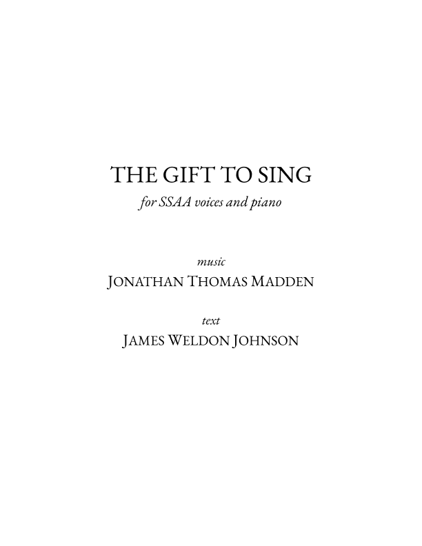 The Gift to Sing