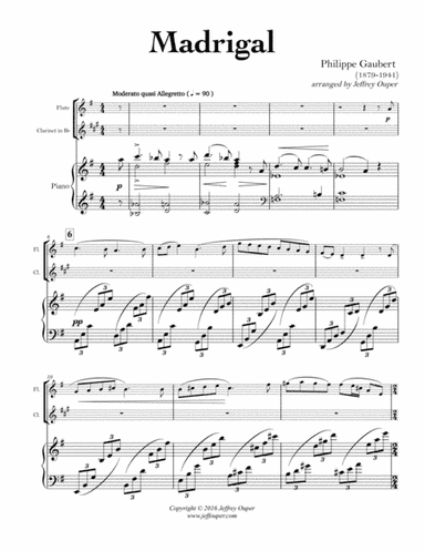 Madrigal (arr. Jeffrey Ouper)