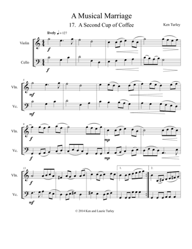 String Duo No 17 from A Musical Marriage "A Second Cup of Coffee"