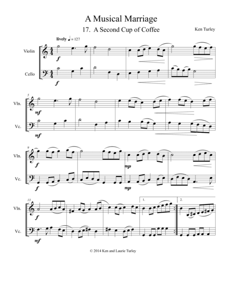 String Duo No 17 from A Musical Marriage "A Second Cup of Coffee"