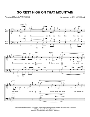 Go Rest High On That Mountain (arr. Jon Nicholas)