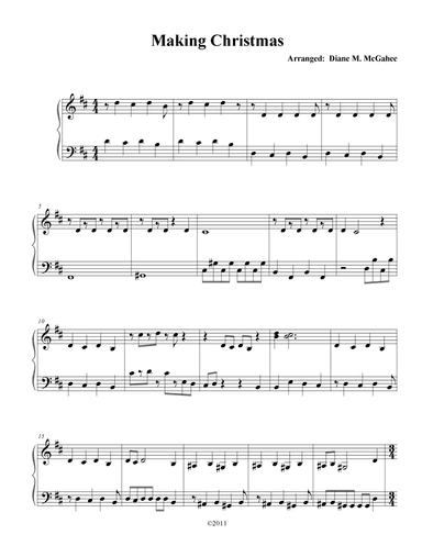 Making Christmas (arr. Arranged by Diane M. McGahee)