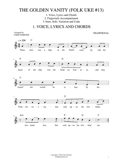 The Golden Vanity: Folk Uke #13 (arr. Chris Webster)
