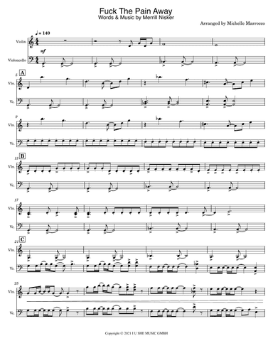 Fuck The Pain Away (arr. Michelle Marrocco)