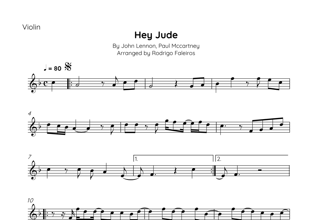 Hey Jude (arr. Rodrigo Faleiros)