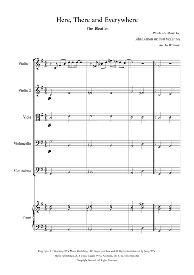 Here, There And Everywhere (arr. BTmusic)