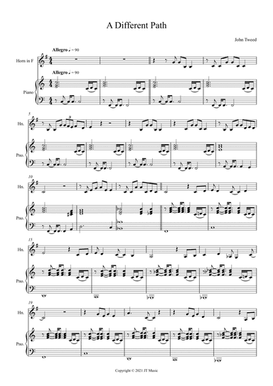 A Different Path - French Horn and Piano