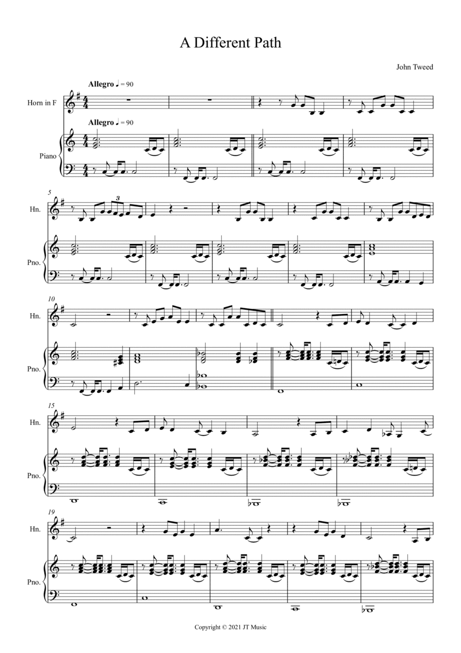A Different Path - French Horn and Piano