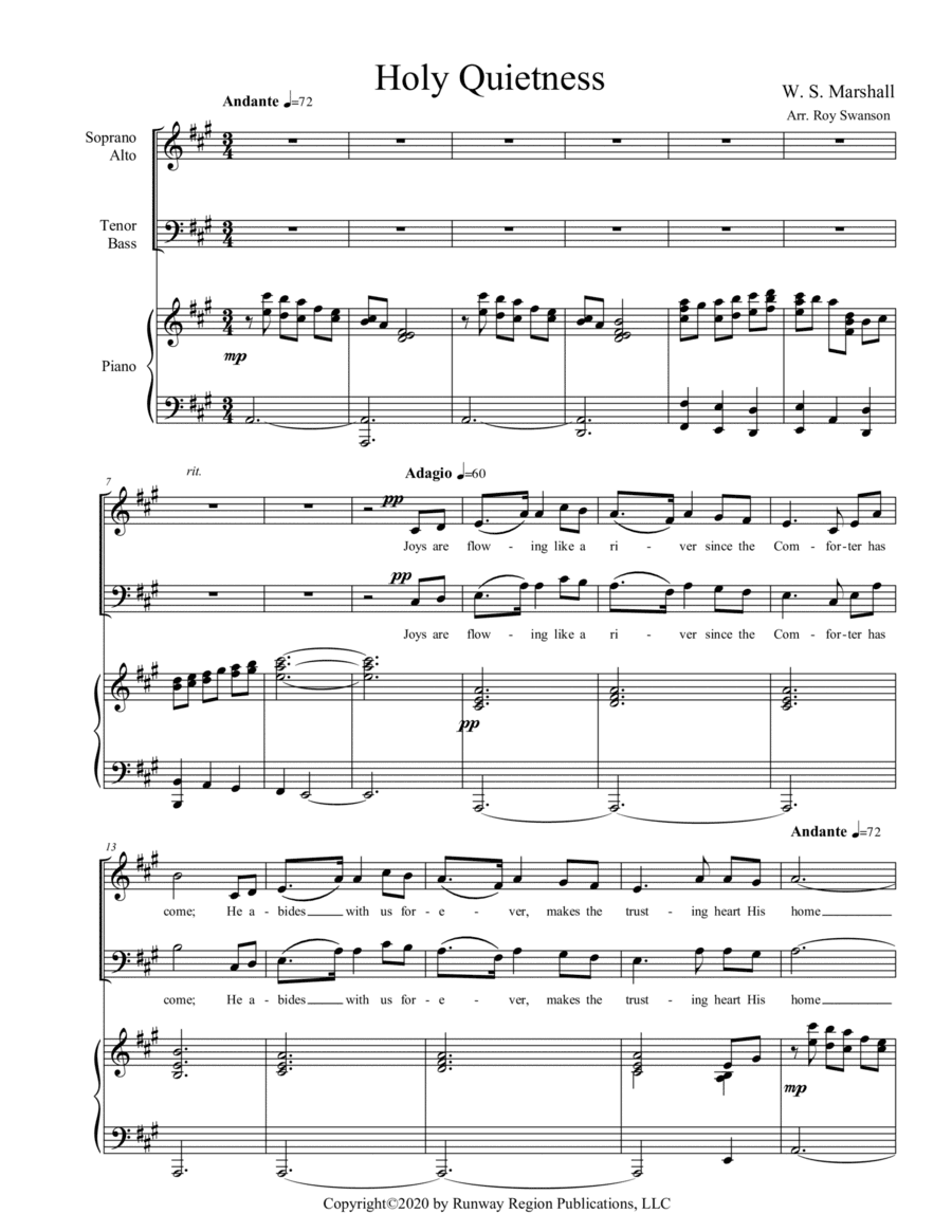 Holy Quietness (arr. Roy Swanson)
