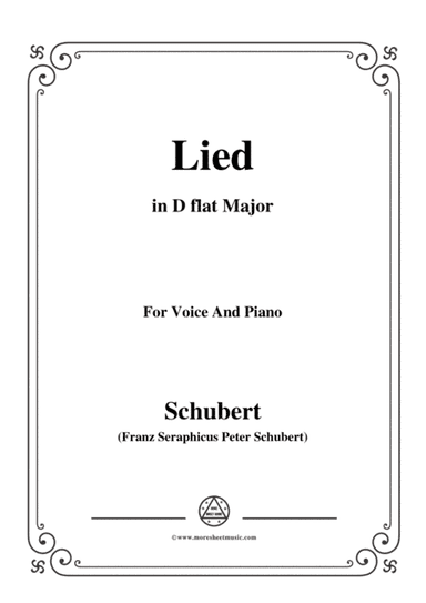 Schubert-Lied,in D flat Major,for Voice&Piano (arr. MSM)