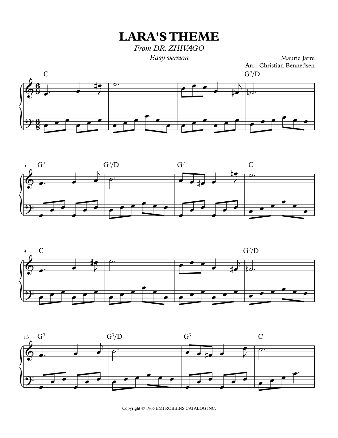 Lara's Theme (arr. Christian Bennedsen)