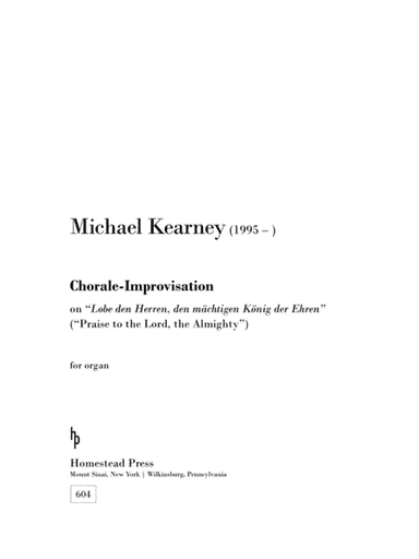 Chorale-improvisation on "Lobe den Herren" / "Praise to the Lord, the Almighty"