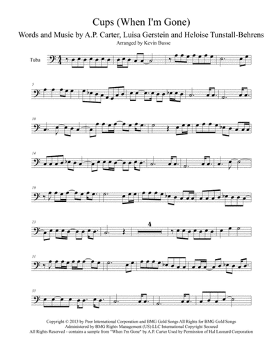 Cups (When I'm Gone) (arr. Kevin Busse)