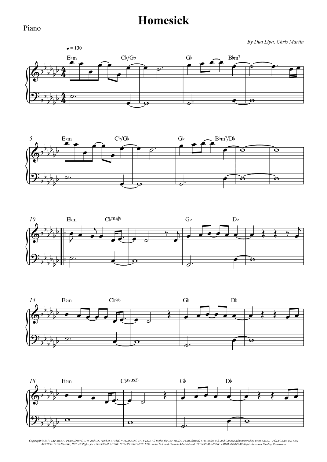 Homesick (arr. Wesley S. SIlva)