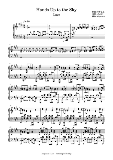 Hands Up To The Sky (arr. Mopianic)