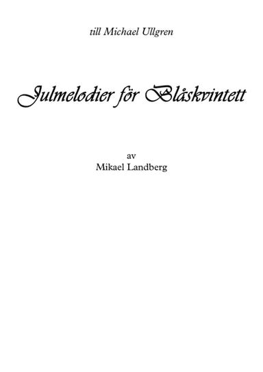 Swedish Xmas Songs (arr. Mikael Landberg)