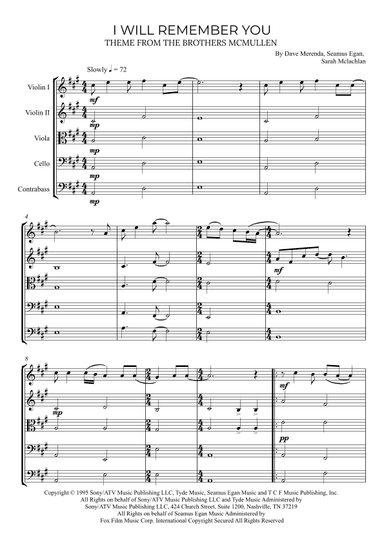 I Will Remember You (arr. Alex Nunes Rodrigues)