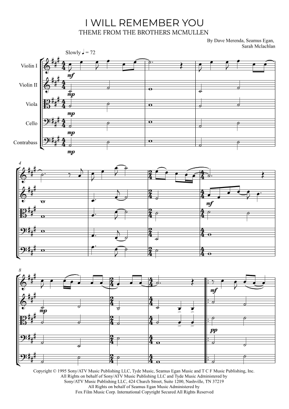 I Will Remember You (arr. Alex Nunes Rodrigues)