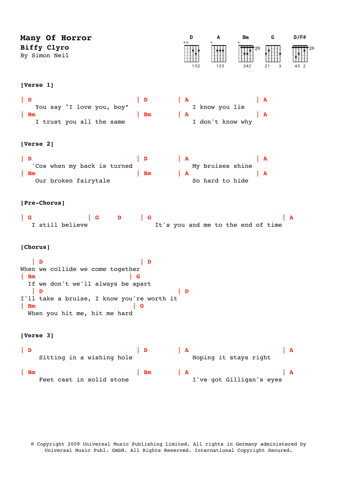 Many Of Horror (when We Collide) (arr. Alex Davis)