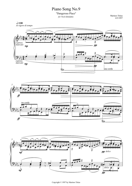 Piano Song No.9 - Dangerous Place