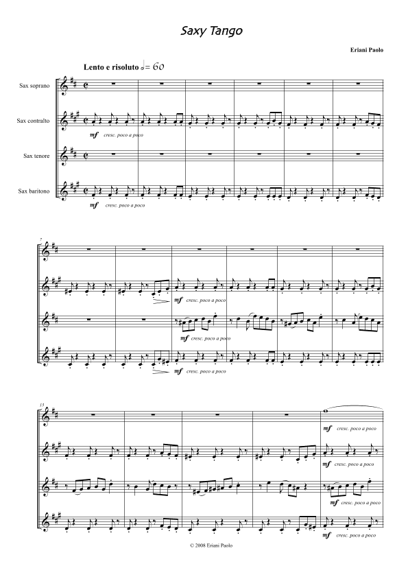 Saxy tango