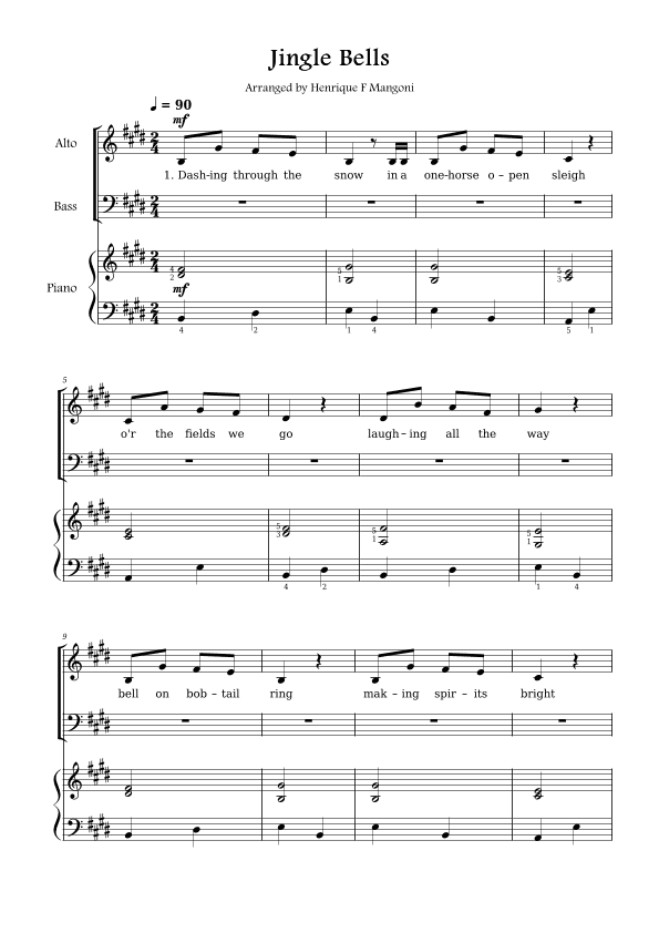 Jingle Bells (arr. Henrique F Mangoni)