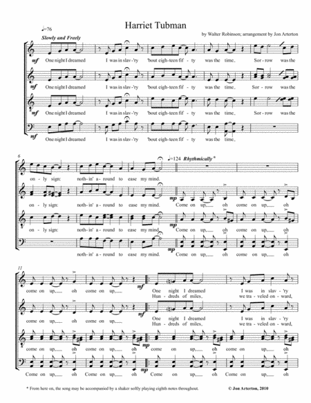 Harriet Tubman (arr. Jon Arterton)