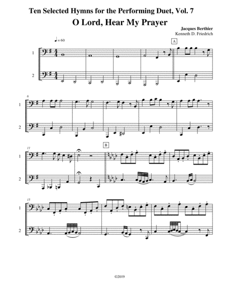 Ten Selected Duets for the Performing Duet, Vol. 7 - trombone (euphonium) and bass trombone (tuba) (arr. Kenneth D. Friedrich)