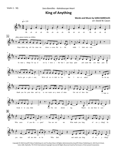 King Of Anything (arr. David W. Cason)