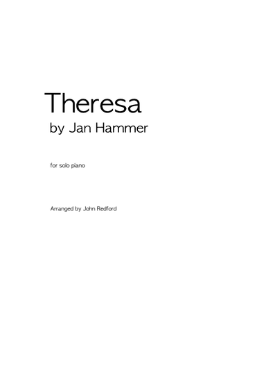 Theresa (arr. John Redford)