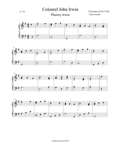 Plantxy Irwin (arr. Chas Fowler)