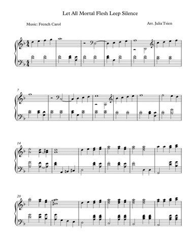 Let All Mortal Flesh Keep Silence, Piano Solo (arr. julia tsien)