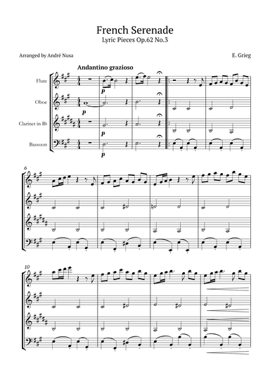 Lyric Pieces Op.62 No.3 (arr. André Nusa)