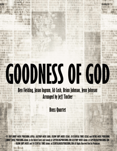 Goodness Of God (arr. Jeff Tincher)