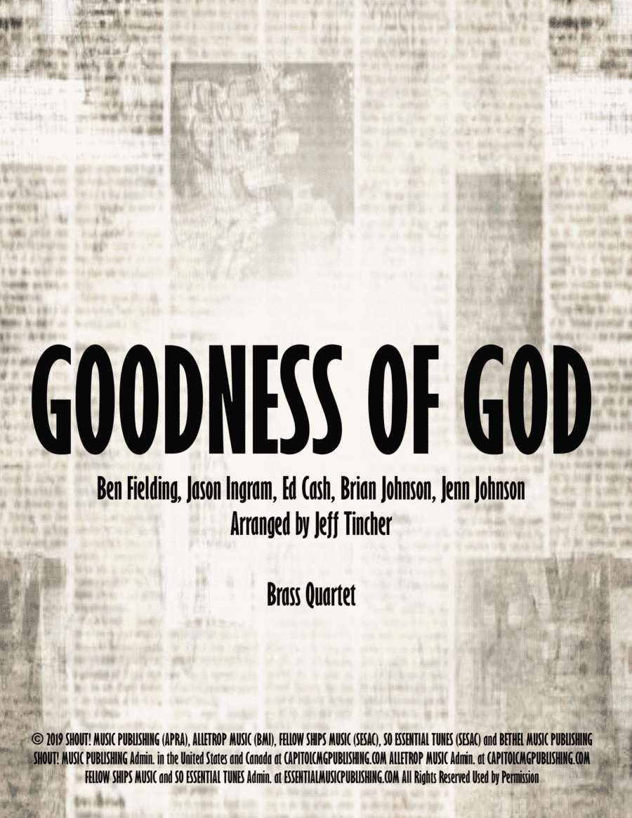 Goodness Of God (arr. Jeff Tincher)