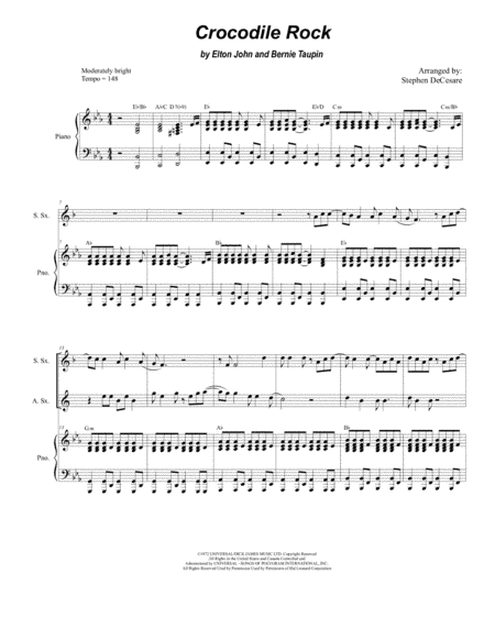 Crocodile Rock (arr. Stephen DeCesare)