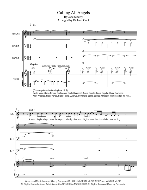 Calling All Angels (arr. Richard Cook)