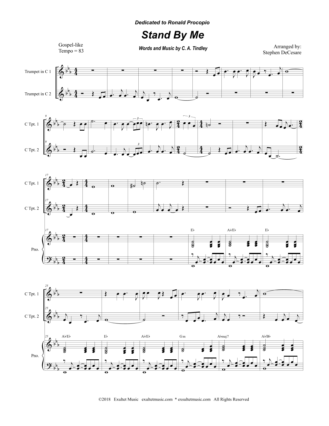 Stand By Me (Duet for C-Trumpet) (arr. Stephen DeCesare)
